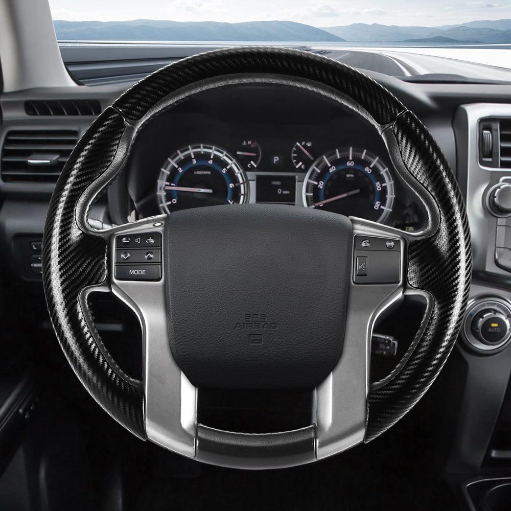 Aimato anti-slip inner leather lining detail ensures secure grip while driving.