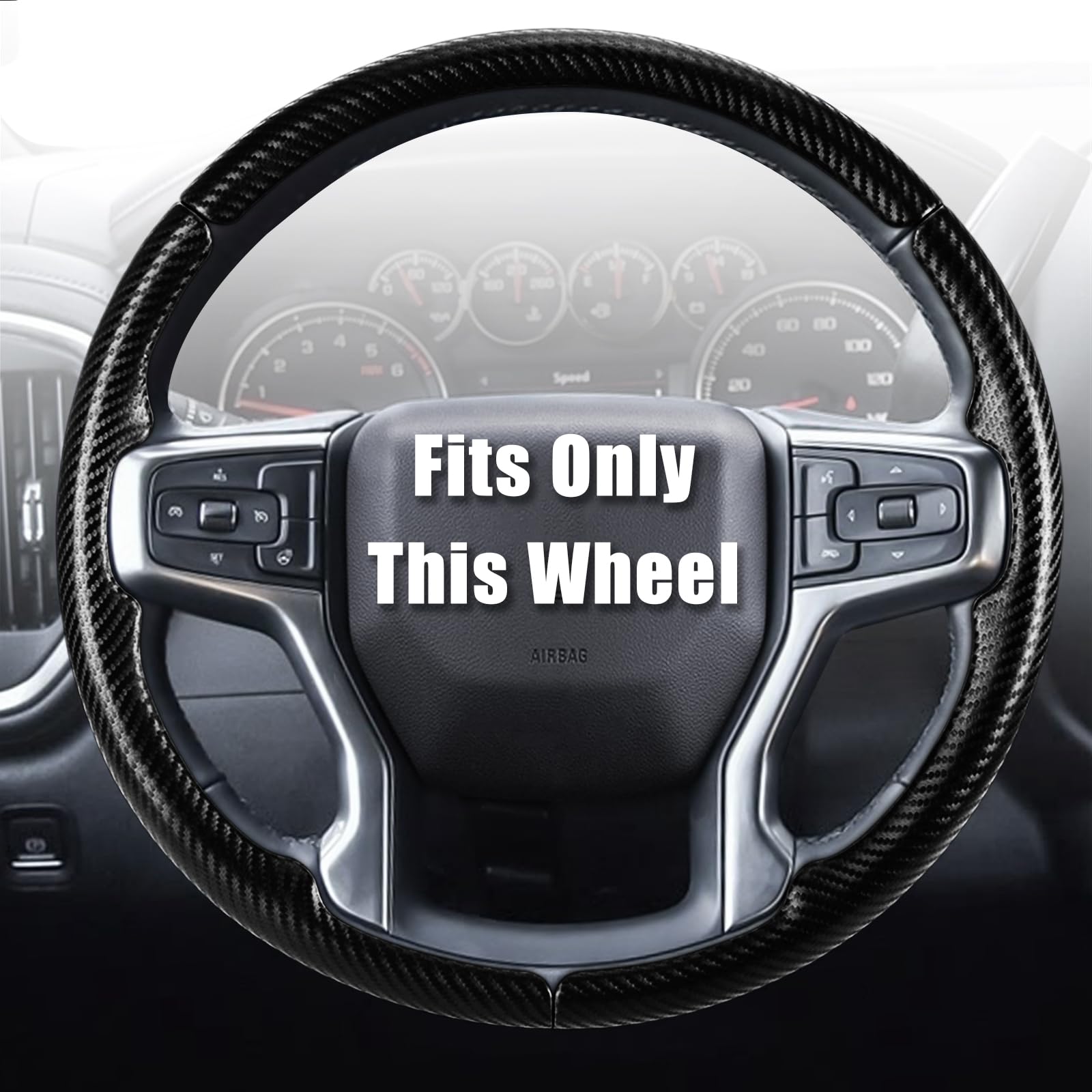 Aimato Chevy Silverado steering wheel cover provides precise fit and enhanced grip