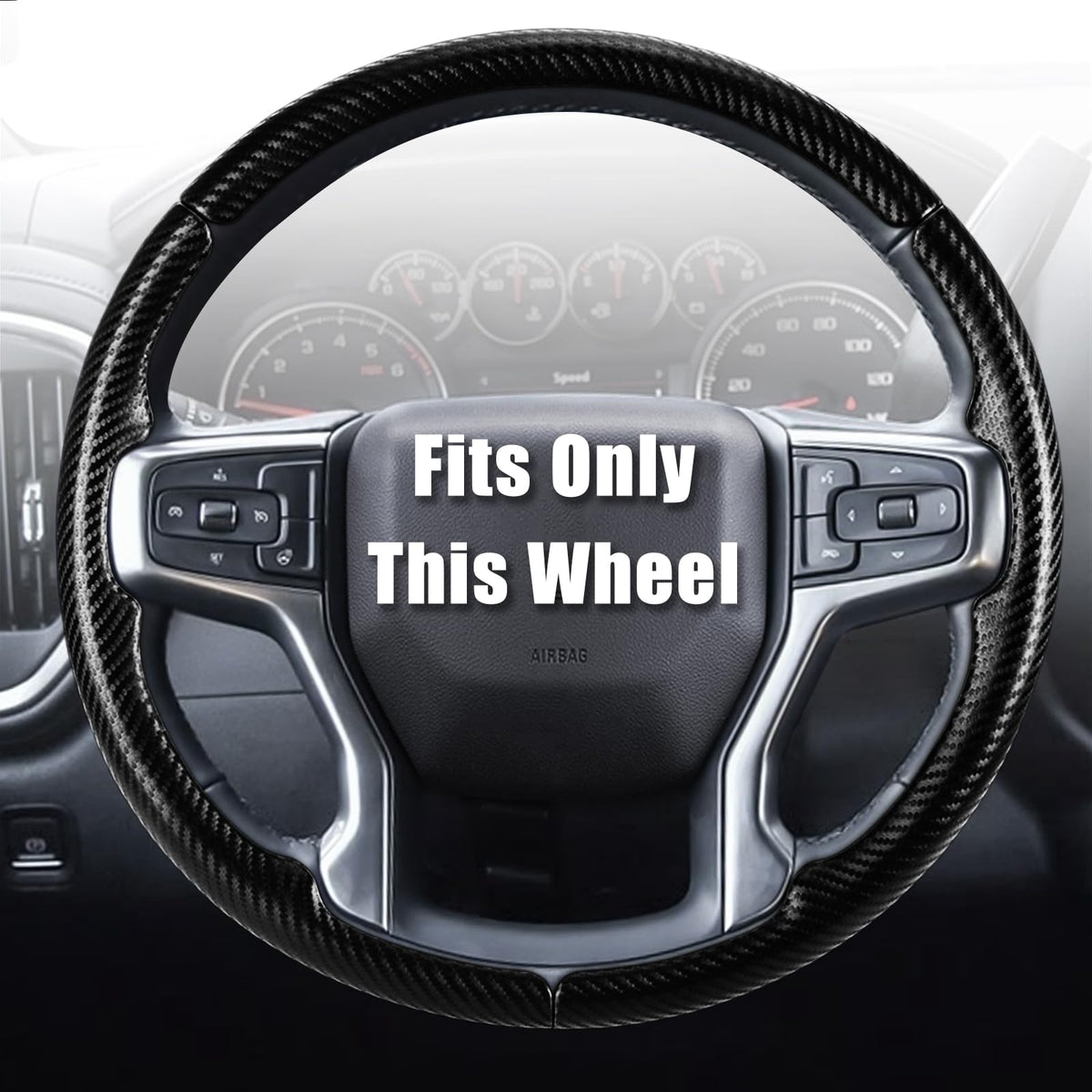 Aimato Chevy Silverado steering wheel cover provides precise fit and enhanced grip