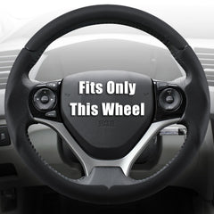 Aimato Civic steering wheel cover in carbon fiber texture enhances grip and interior style