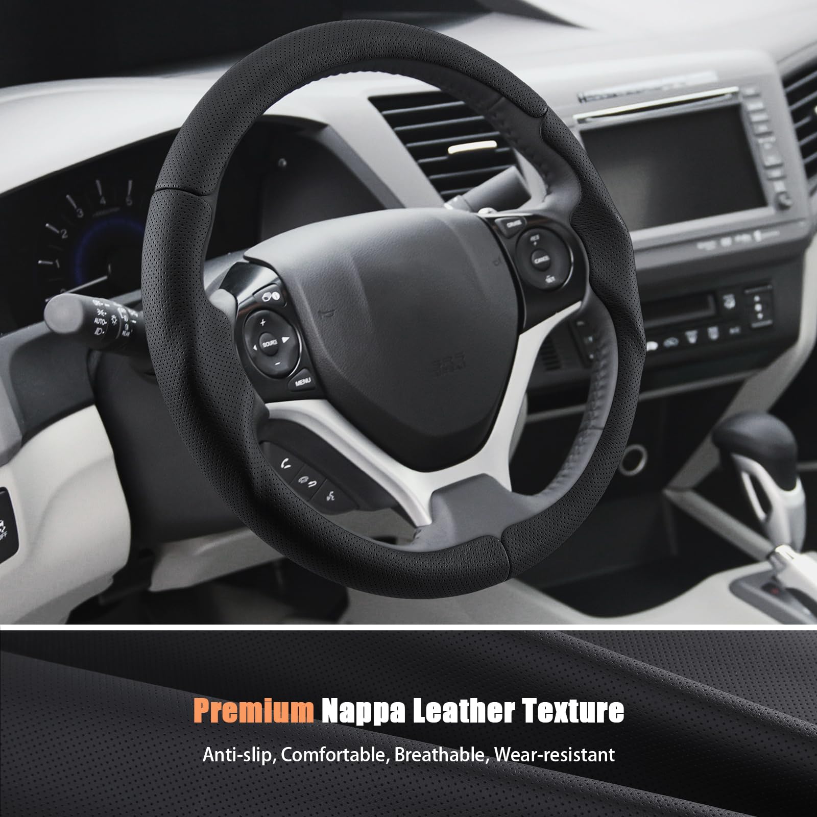 Aimato inner leather anti-slip lining boosts grip for safer Civic driving
