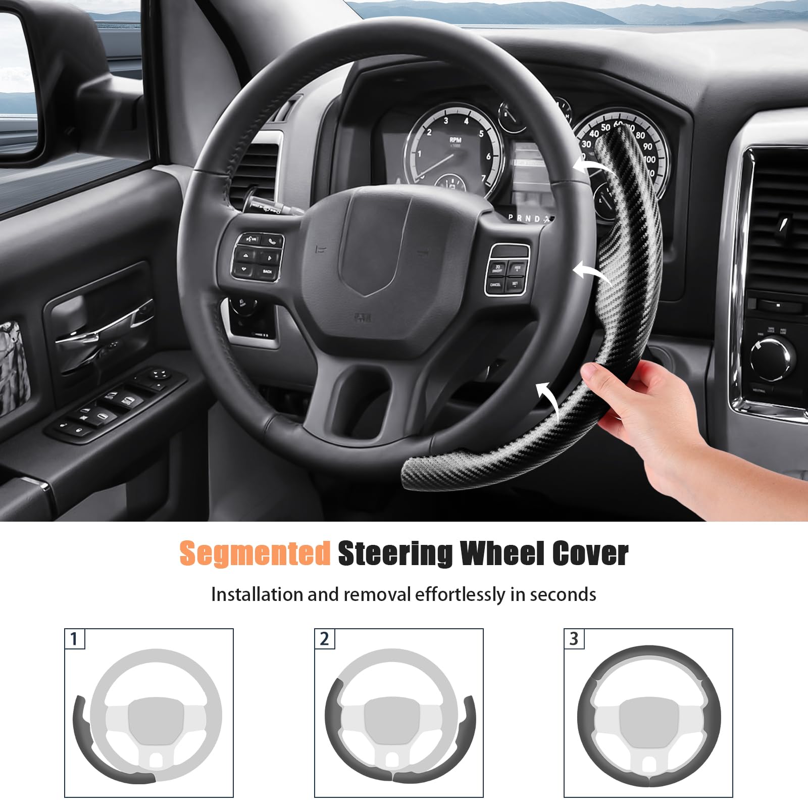 Aimato easy to clean steering wheel accessory keeps the look like new.
