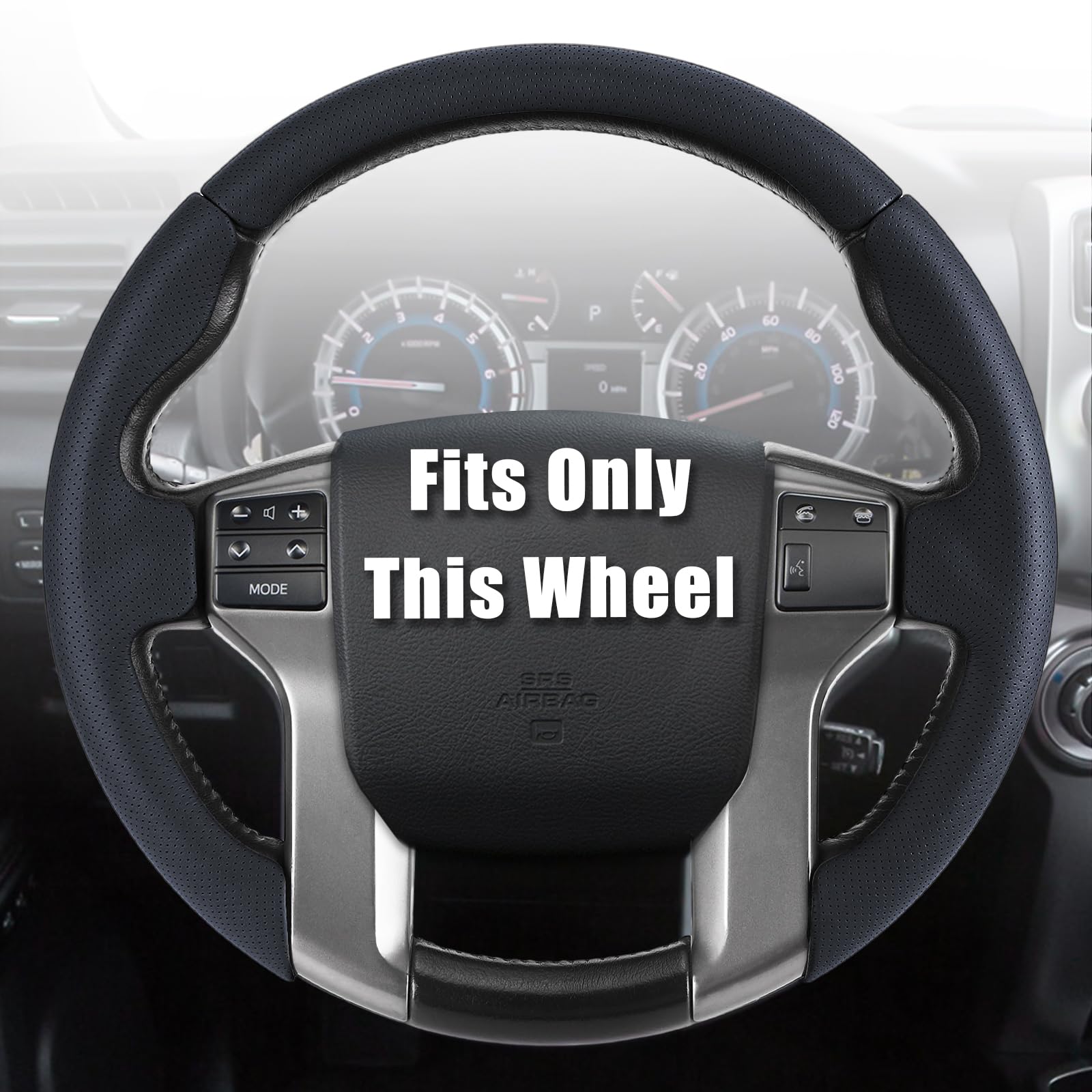 Aimato custom-fit steering wheel cover for Toyota Tacoma enhances grip and comfort