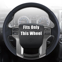 Aimato custom-fit steering wheel cover for Toyota Tacoma enhances grip and comfort