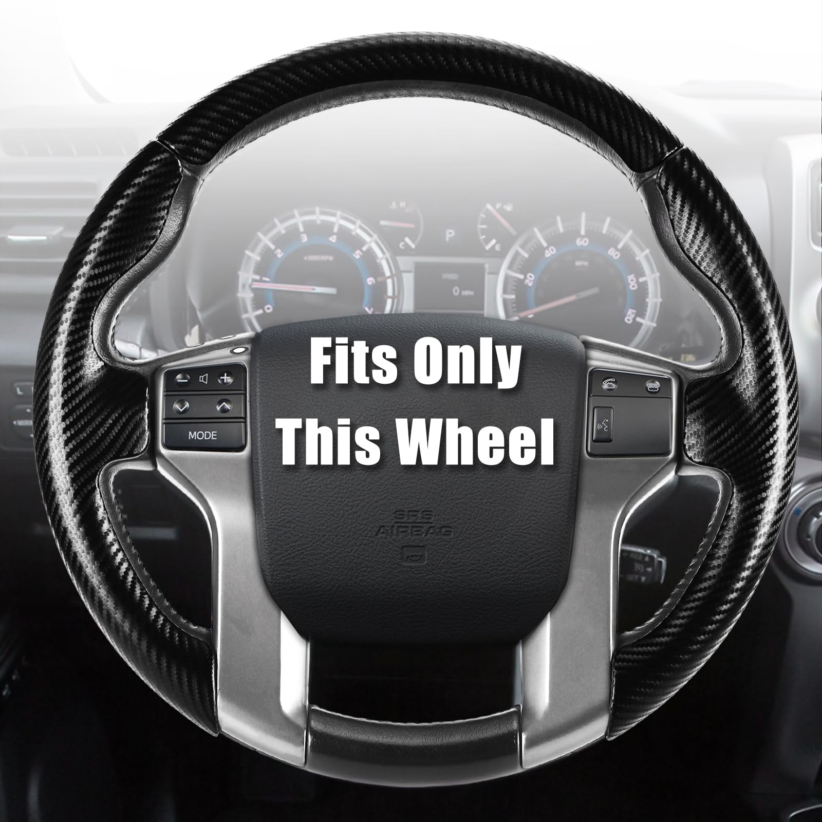 Aimato customized steering wheel cover for Toyota Tacoma with precise fit and enhanced grip.