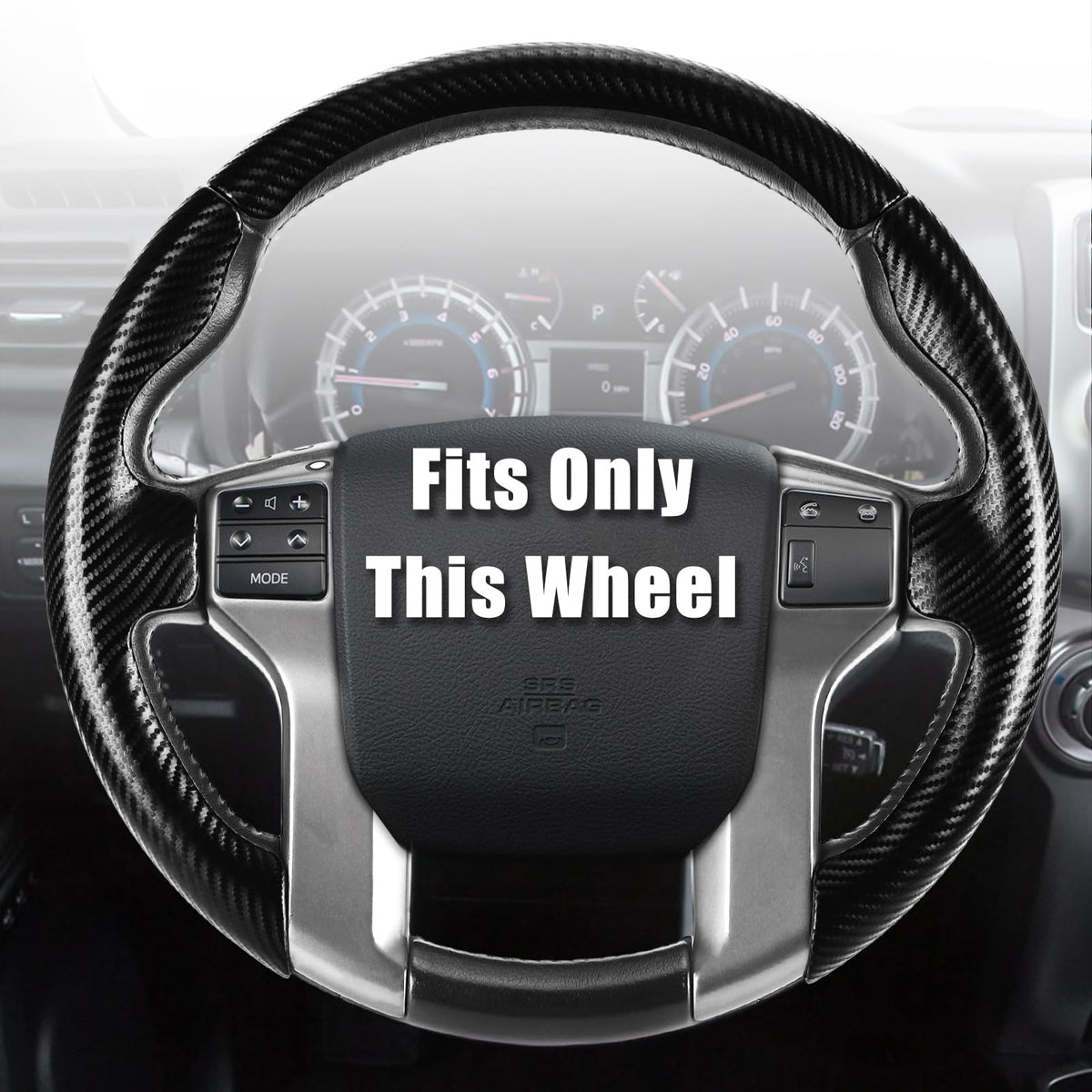 Aimato customized steering wheel cover for Toyota Tacoma with precise fit and enhanced grip.