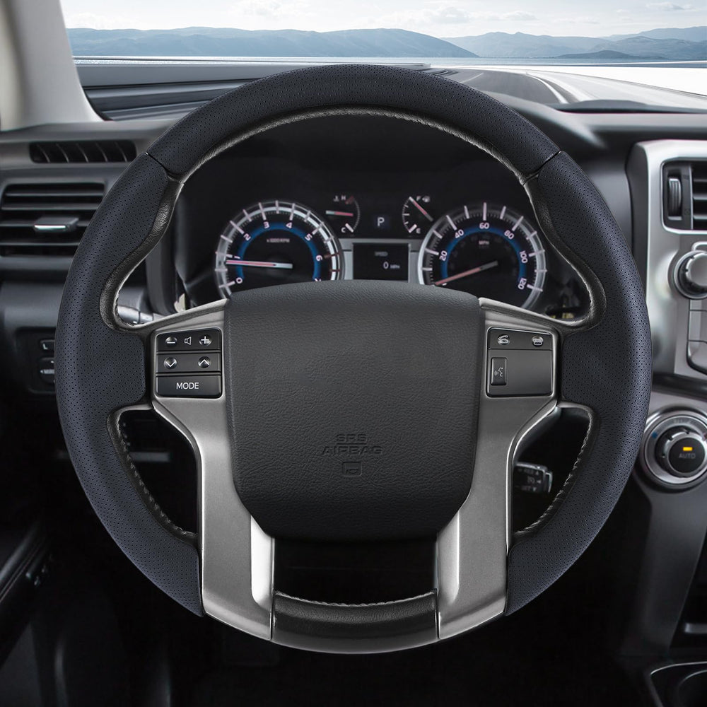 Easy snap-on installation of Aimato steering wheel cover in seconds