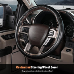 Aimato Ford steering wheel cover 1:1 molded fit demonstrates precise compatibility.