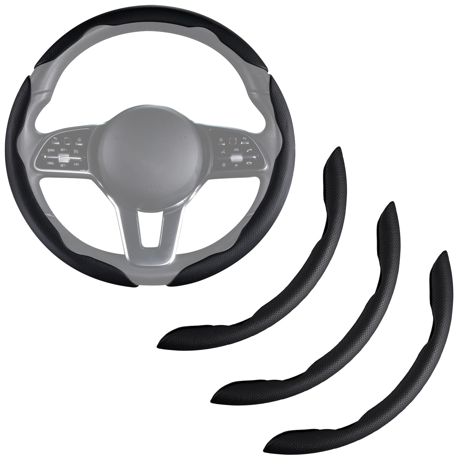 Aimato Nappa leather steering wheel cover in ultra-thin design for a refreshed grip.