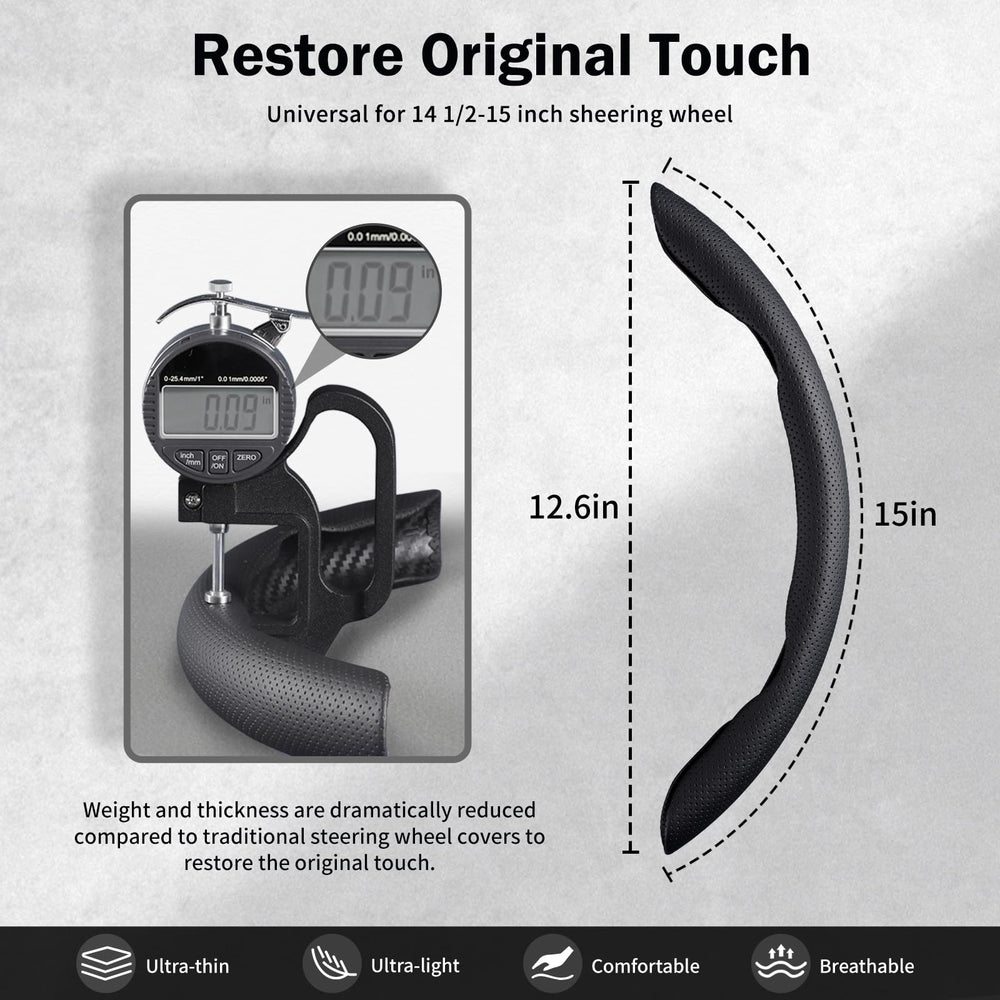 Aimato steering wheel cover protects wear and revives the wheel surface.