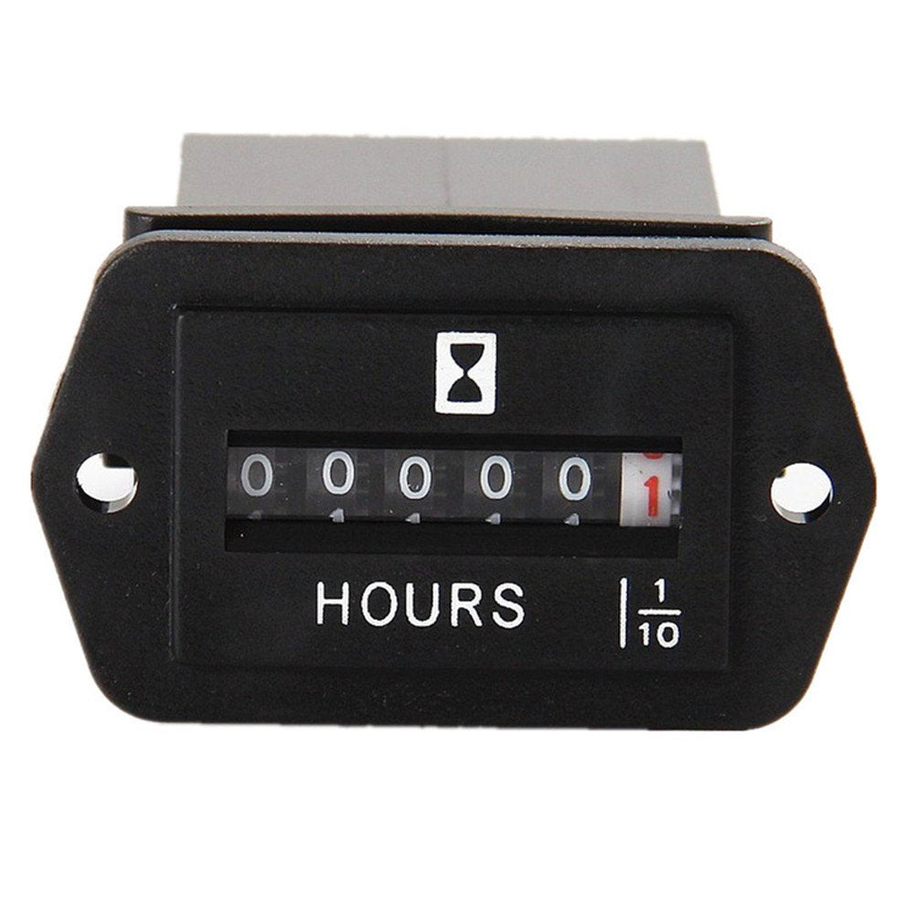 AIMILAR DC6-80V hour meter installed on a diesel engine for accurate usage tracking