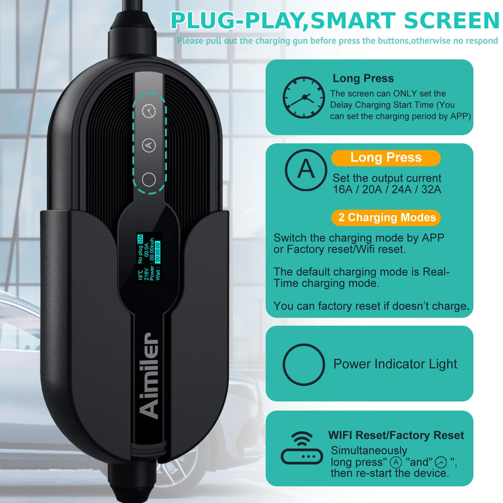 AIMILER 25-foot charging cable for flexible garage placement