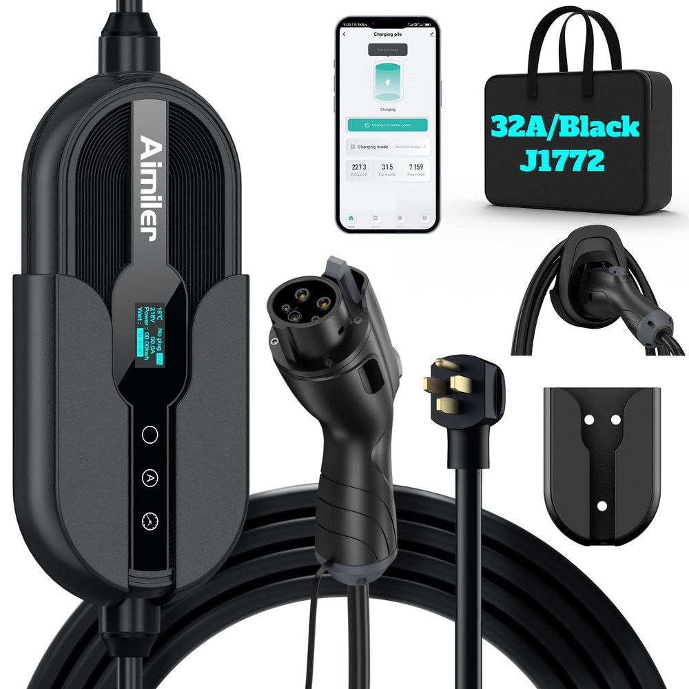 AIMILER Level 2 EV Charger with WiFi app for smart home charging