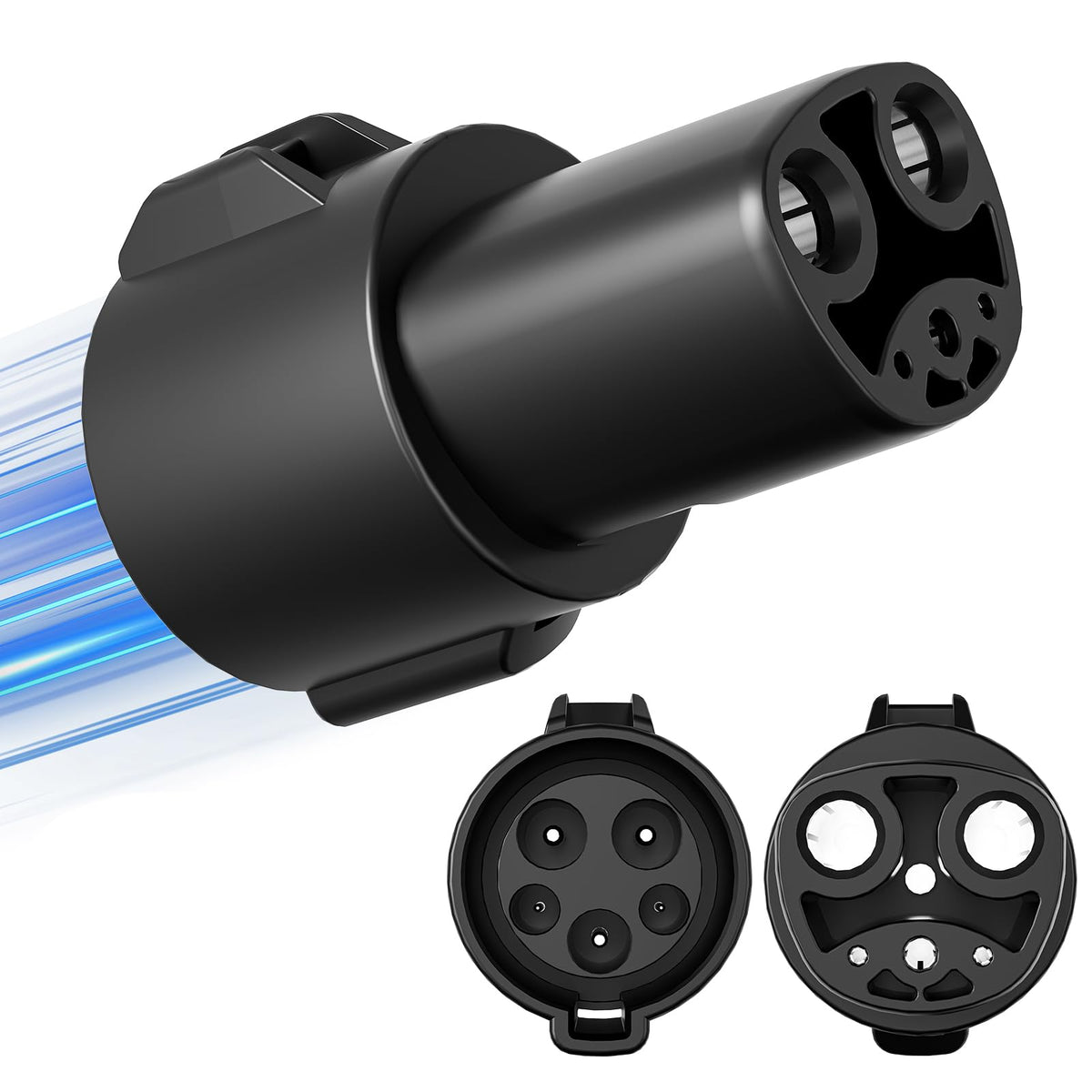 Aipechy J1772 to Tesla adapter in hand for easy setup and on-the-go charging