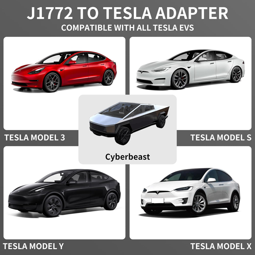 Aipechy J1772 to Tesla adapter connects to the vehicle port for reliable Level 2 charging