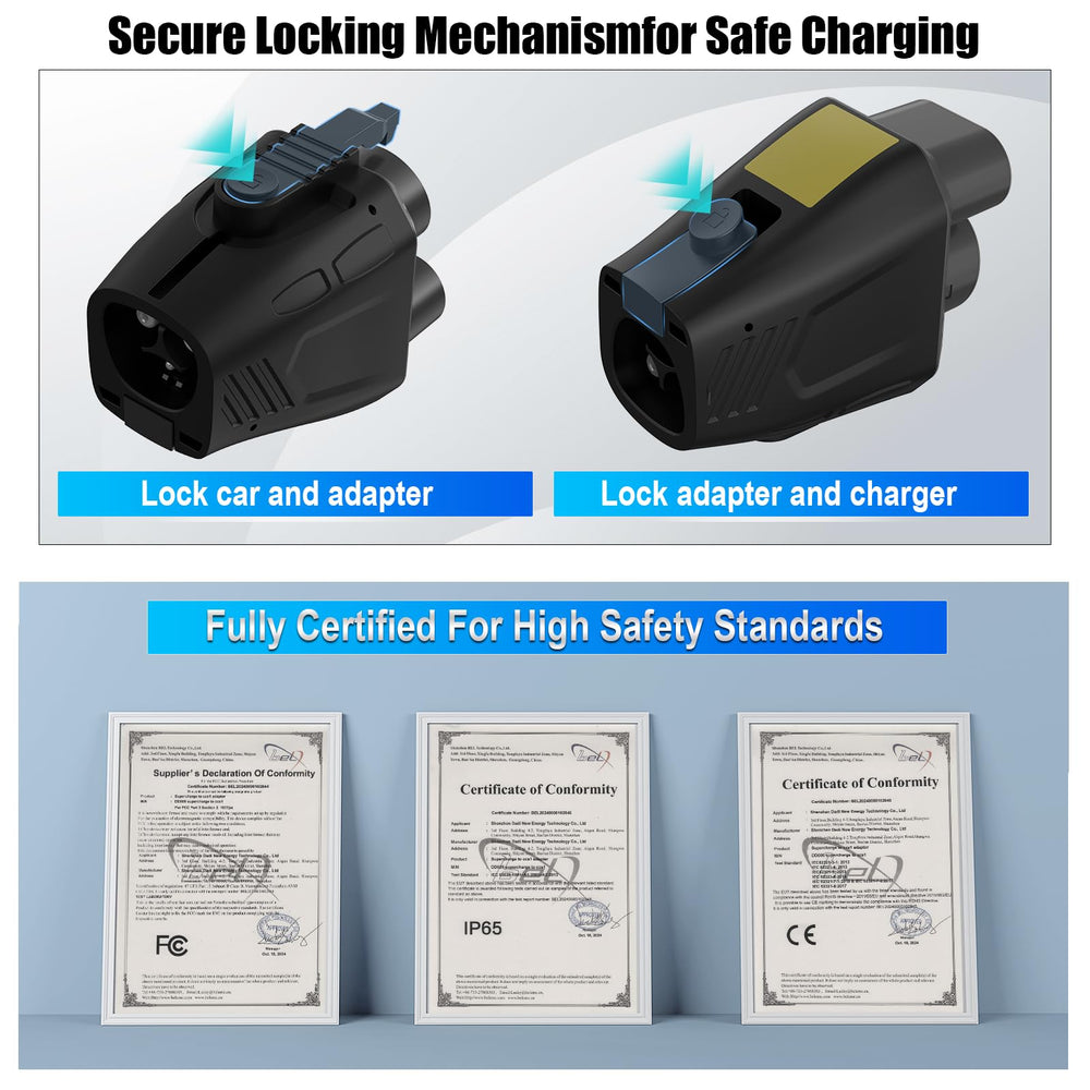Aipechy NACS-to-CCS1 adapter packaging and portability benefits.