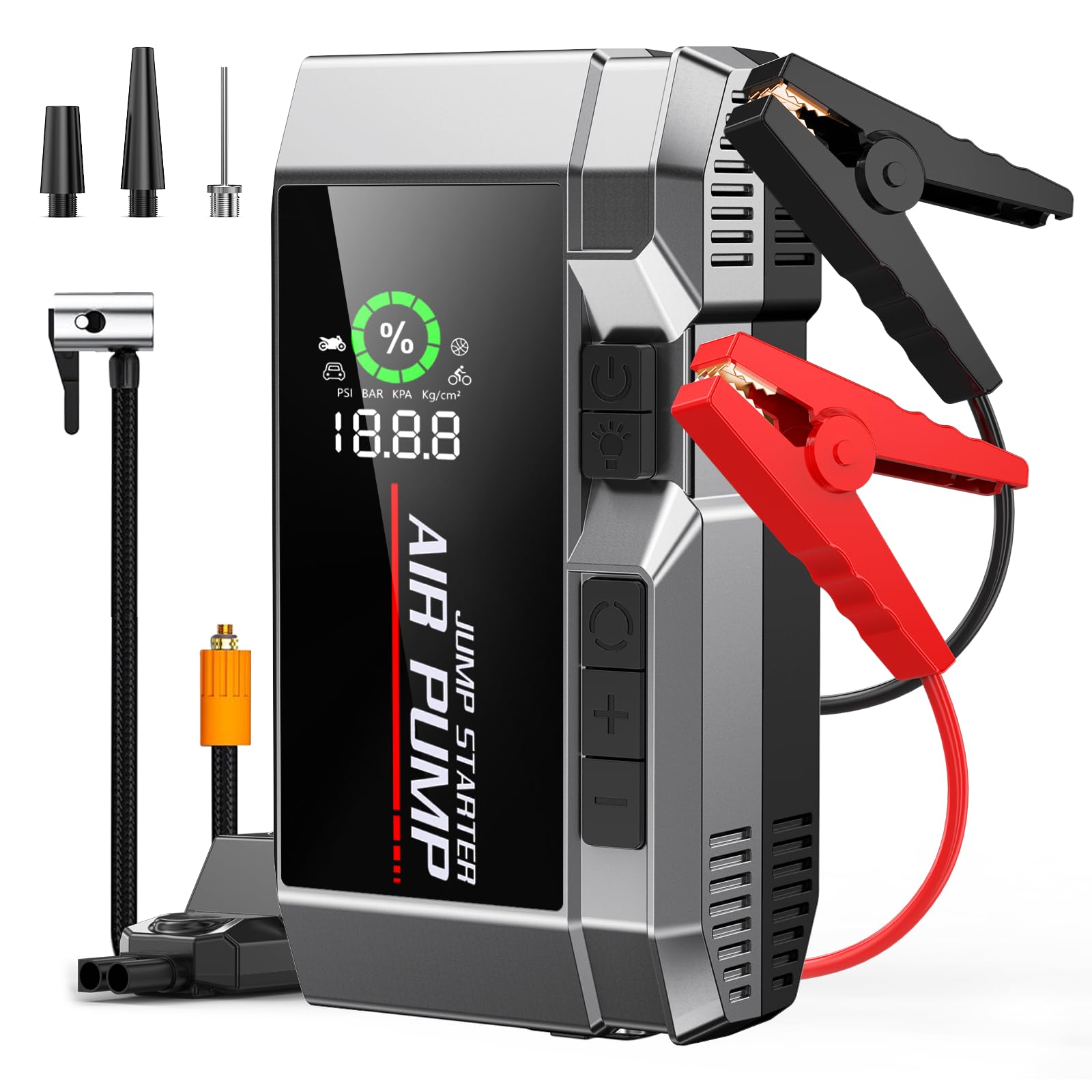 AIPOWAY 7000A jump starter delivering roadside boost for car batteries.