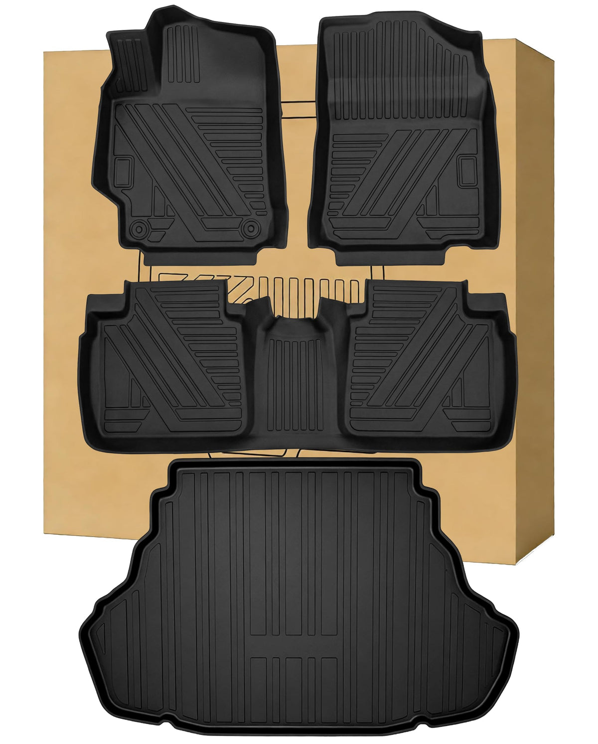 Aiqiying Camry floor mats front row provide full coverage and spill protection.