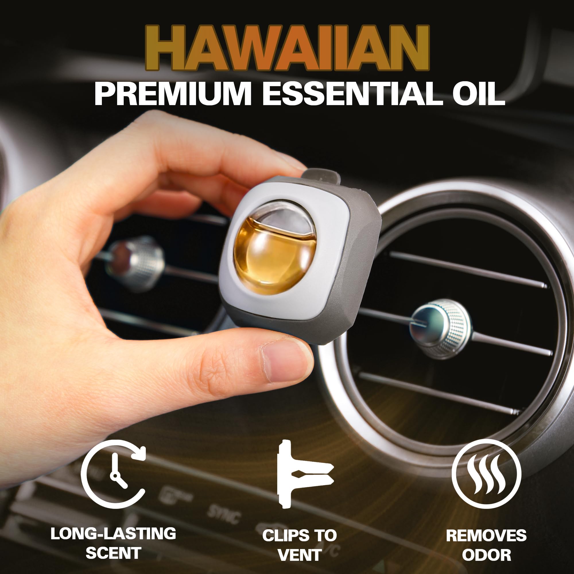 Air Jungles car interior in-dash mount demonstrates discreet fragrance diffusion