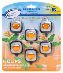 Air Jungles Hawaiian Scent packaging shows long-lasting car fragrance.
