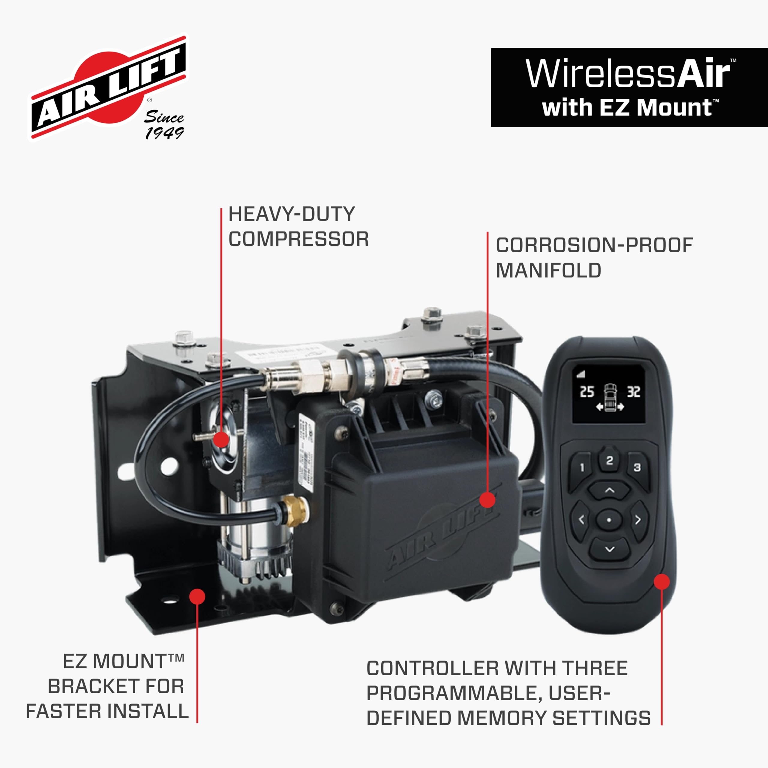 Air Lift EZ Mount bracket streamlining installation