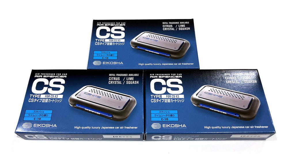 Air Spencer CS-X3 squash refill pack 3 demonstrates long-lasting fragrance in the cabin.