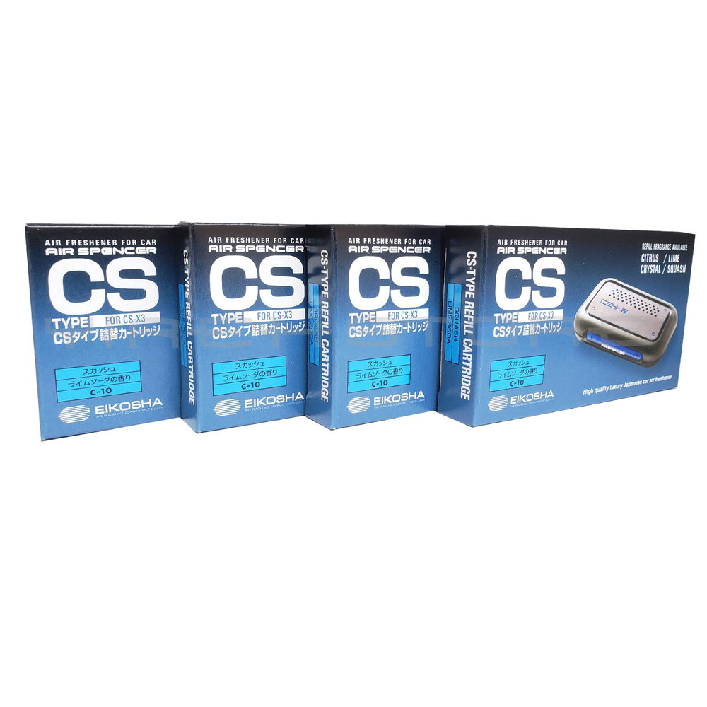 Air Spencer CSX3 Squash refill 4-pack packaging shows convenience and long-lasting aroma.