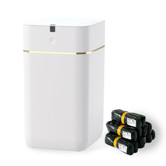 Airdeer Smart Trash Can self-sealing lid demonstrates hygienic disposal.