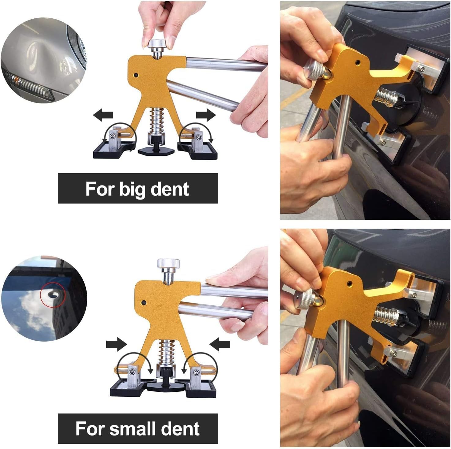 AIRERVO 100W glue gun in use for dent pulling