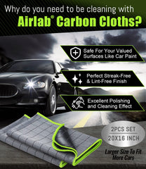 Airlab car-drying towel 20x16 inches delivers quick moisture removal for a spotless finish.