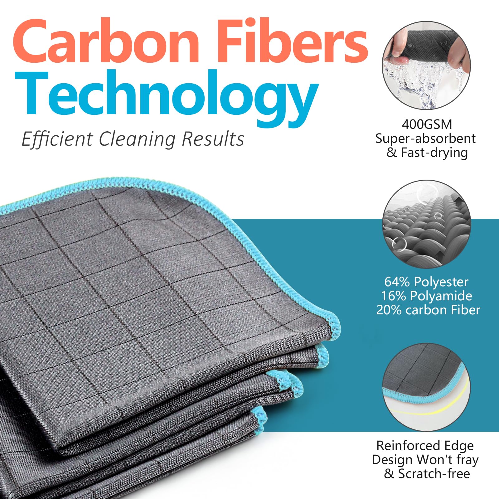 Airlab microfiber towel dries car windows quickly without lint.