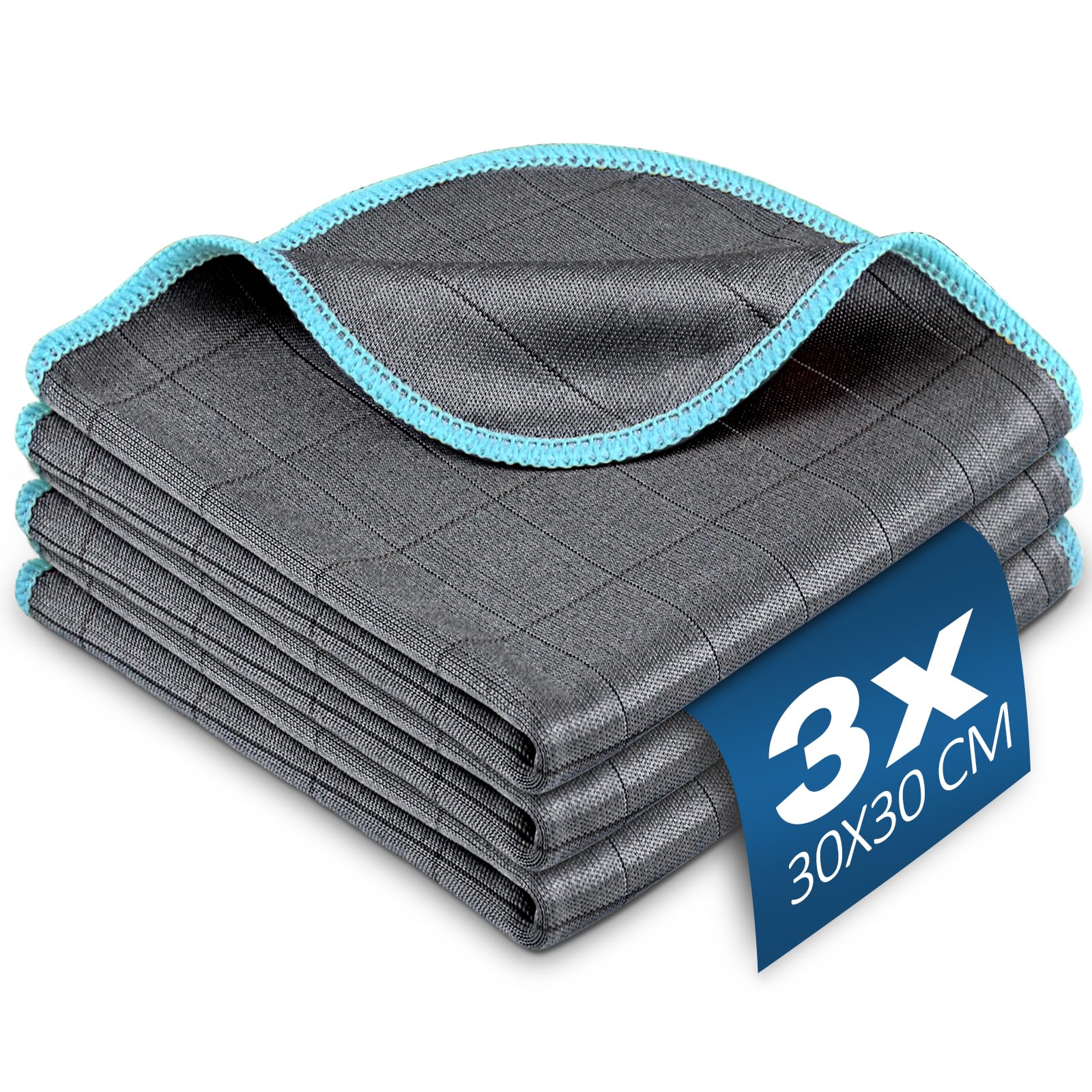 Airlab carbon microfiber towel for glass polishing and streak-free shine.