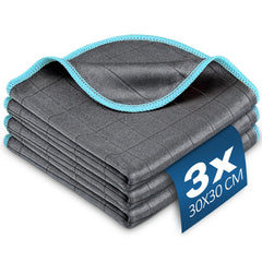 Airlab carbon microfiber towel for glass polishing and streak-free shine.