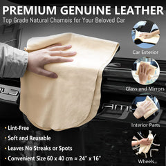 Airlab genuine leather chamois texture close-up emphasizing authentic material