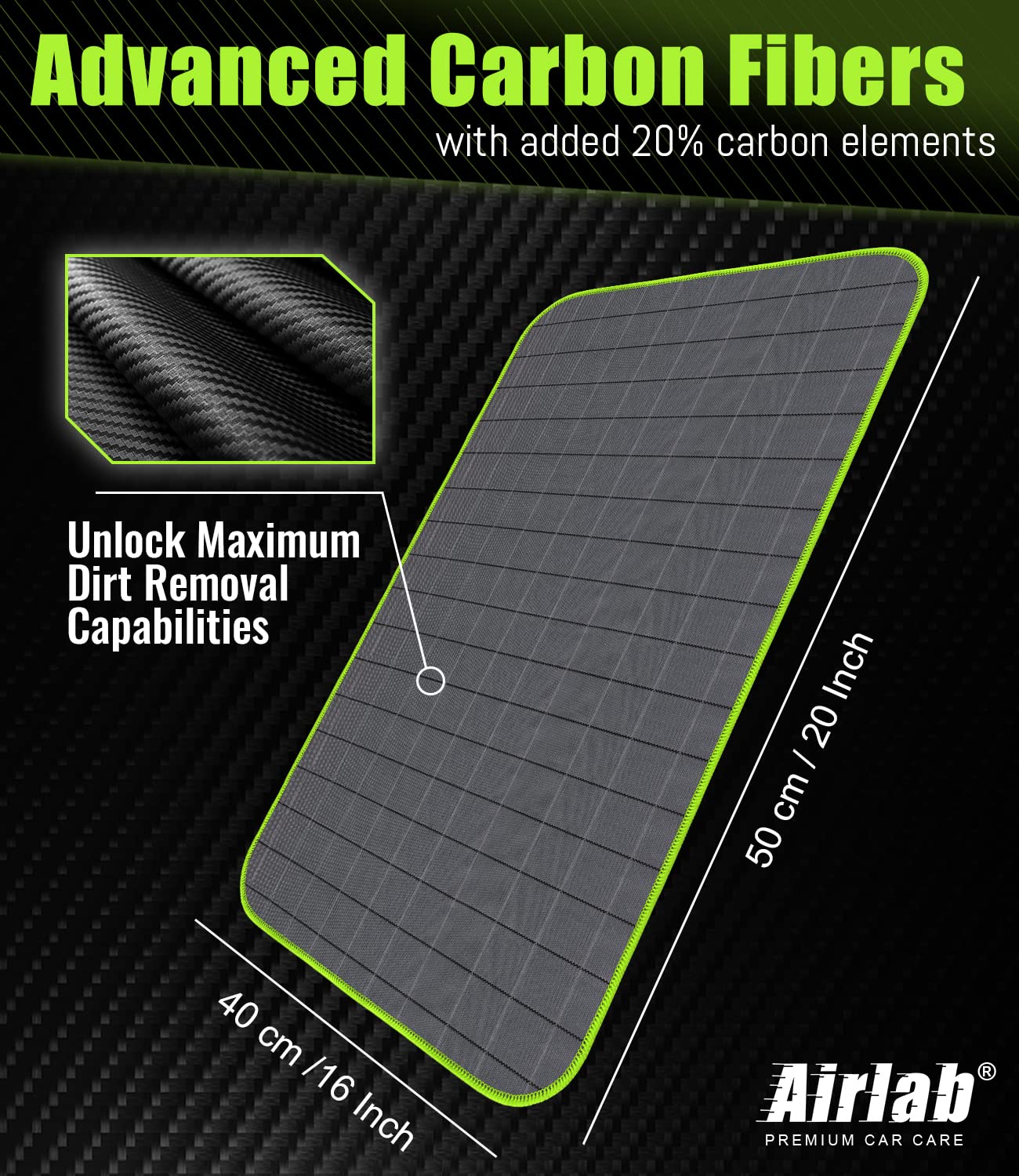 Airlab detailing cloth buffs surfaces smoothly without leaving lint.