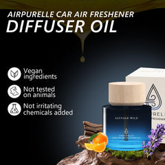 AirPurelle 50ML bottle highlights compact fragrance for months of fresh drives.