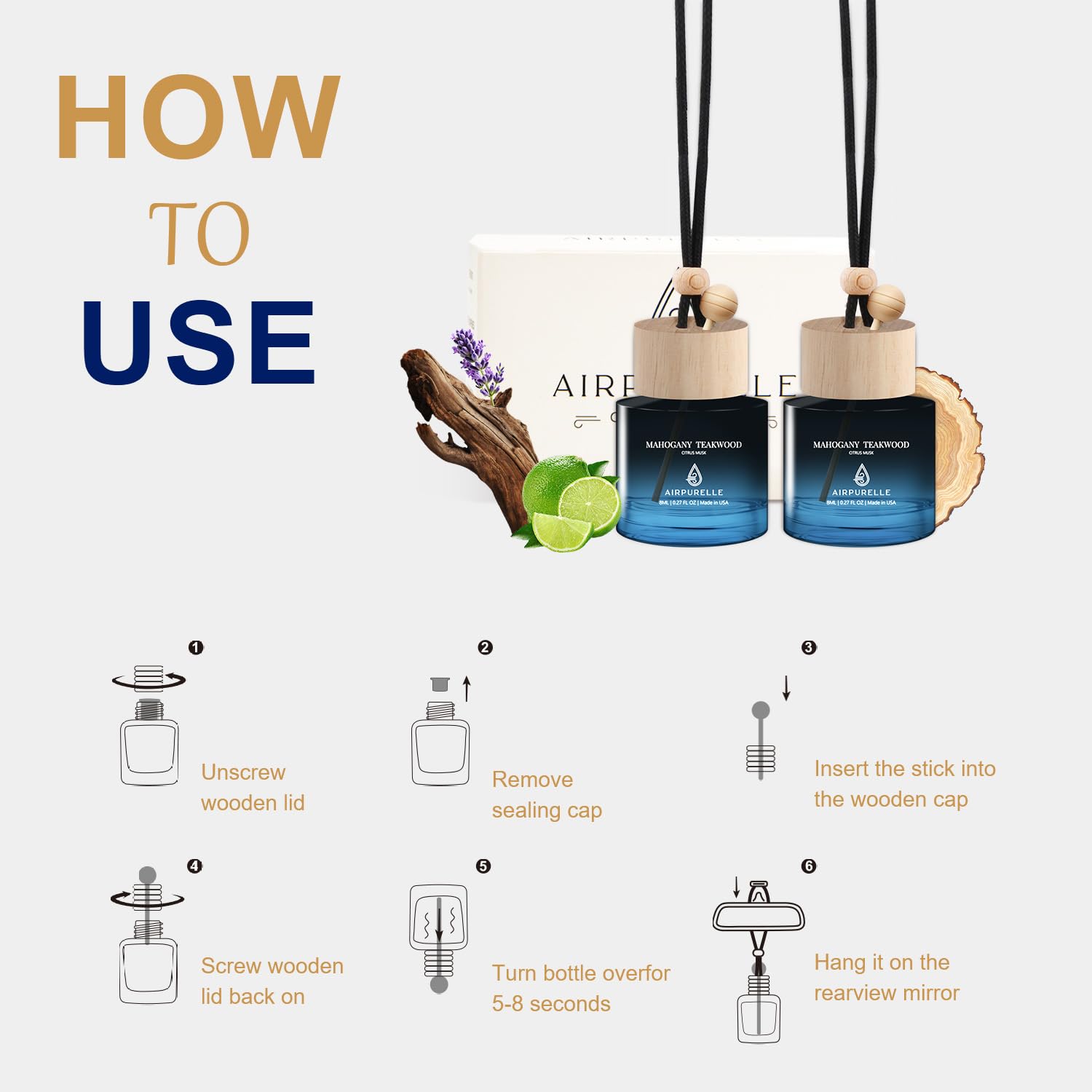 AirPurelle scent can last 90 days per two-pack for longer trips