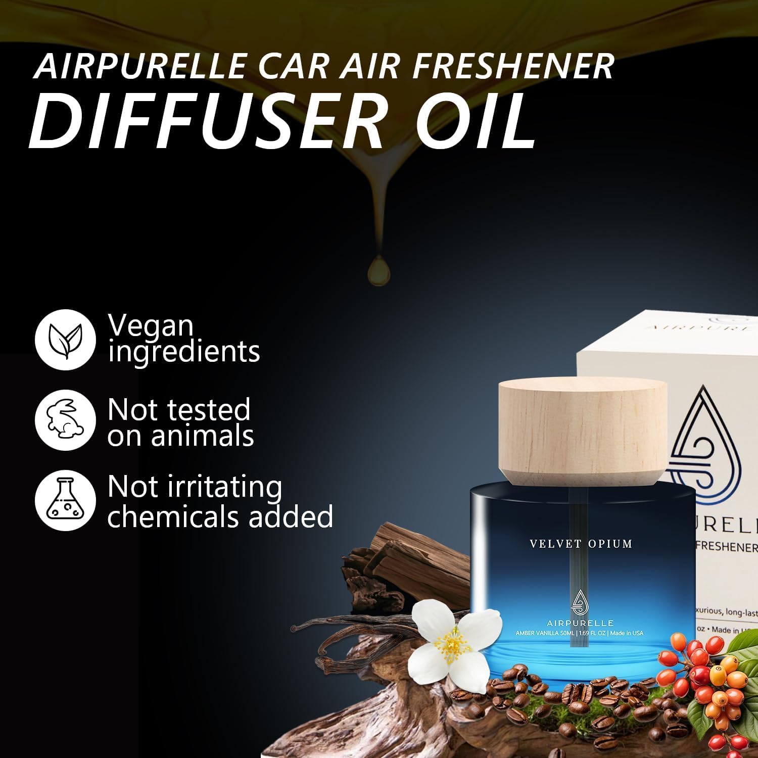 AirPurelle quick setup with no cords or spills for easy freshness.