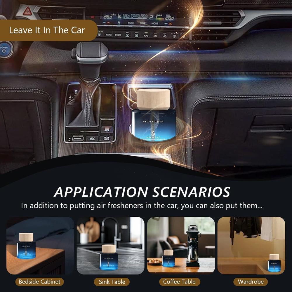 AirPurelle long-lasting fragrance provides months of car ambience.