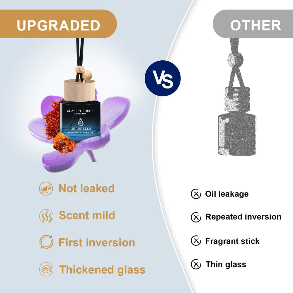 AirPurelle two-pack car air fresheners offer extended aroma duration.
