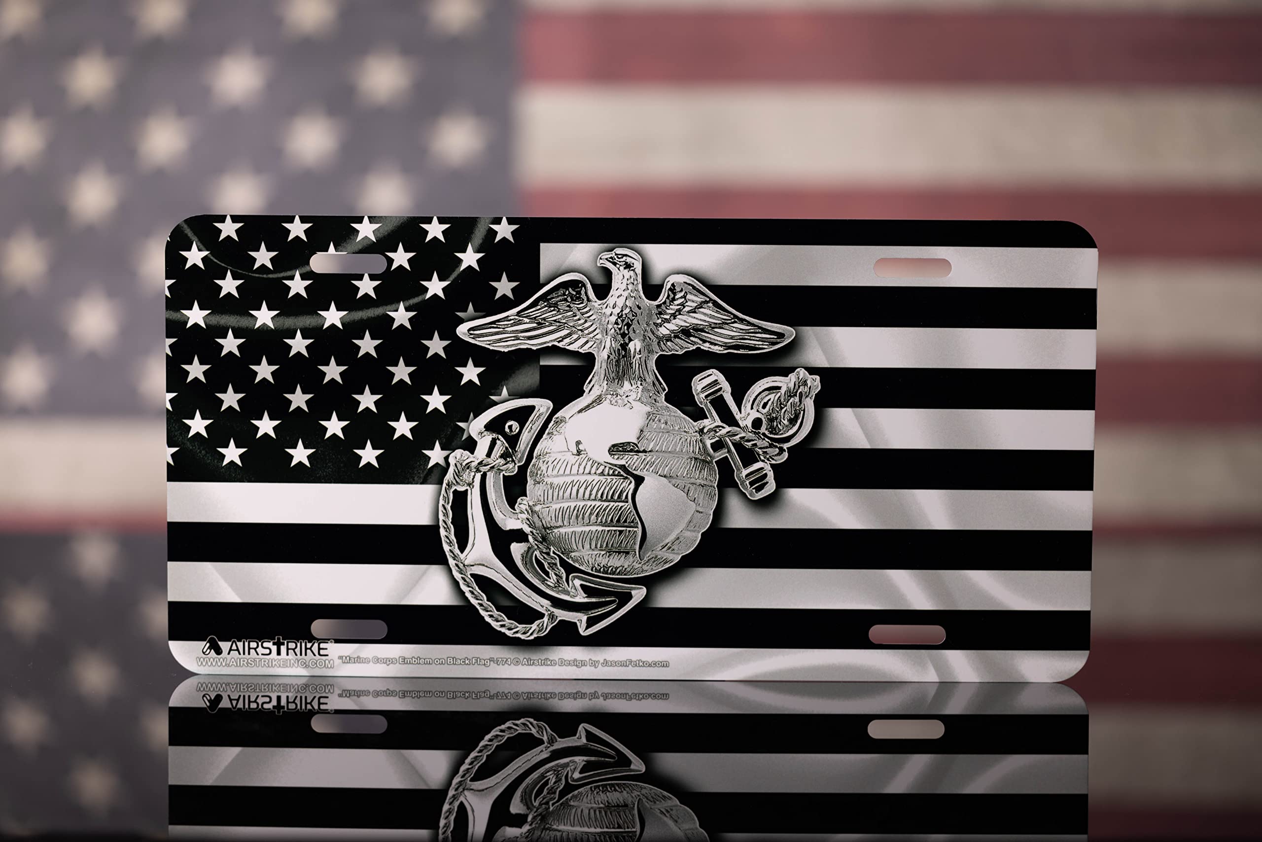 Airstrike front license plate installs quickly and easily without special tools.