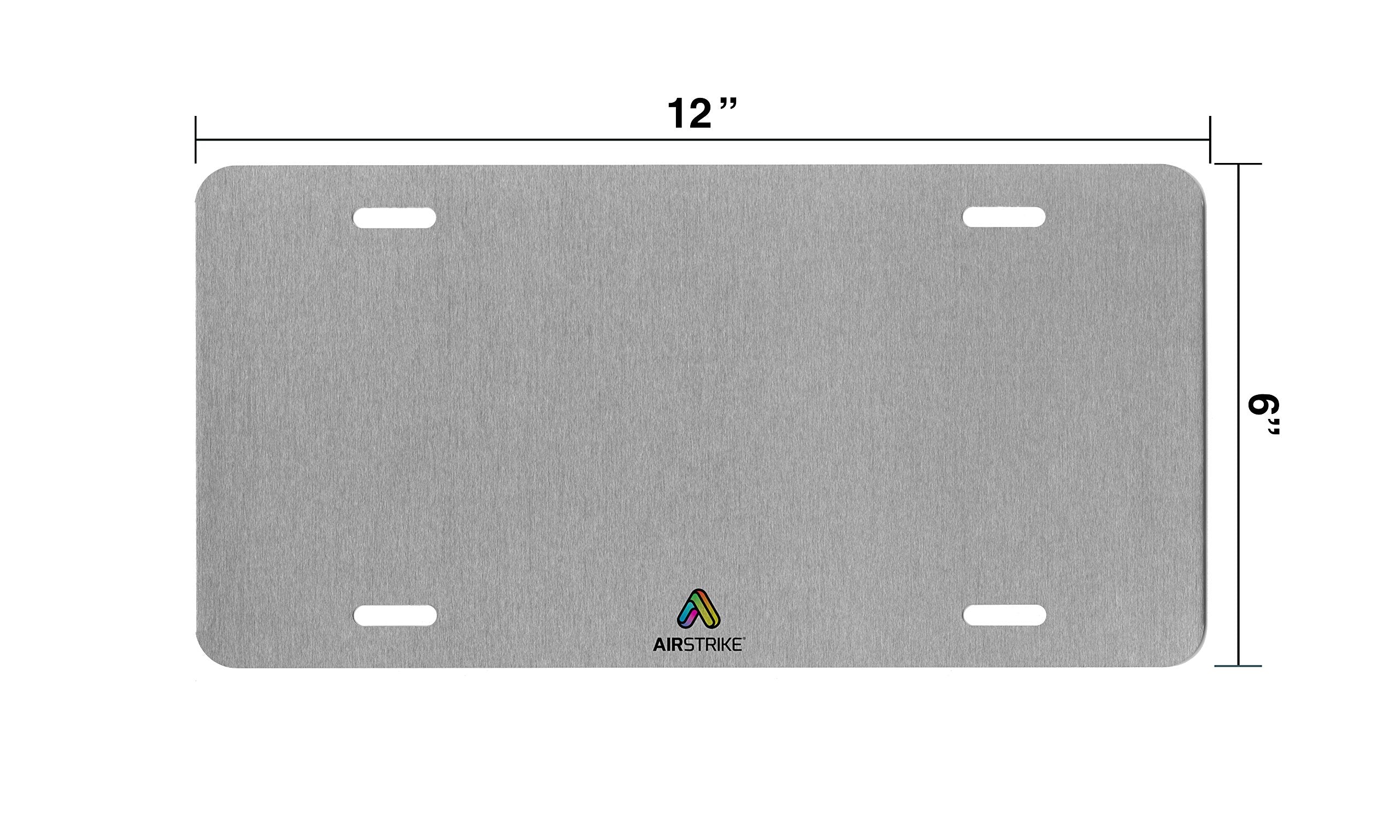 Airstrike USMC license plate designed for car use and durability.