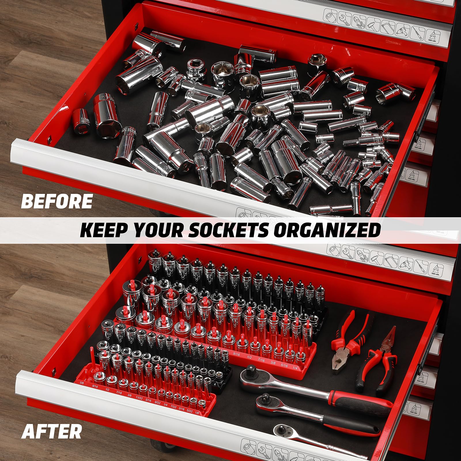AirToon compact design fits in many tool drawers for efficient organization