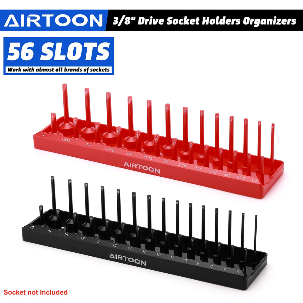 AirToon durable ABS trays fit in tool drawers keeping sockets organized.