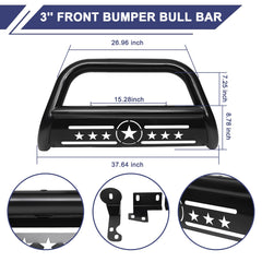 Durable 3-inch tubing and seamless welds on the AISHAN Bull Bar.