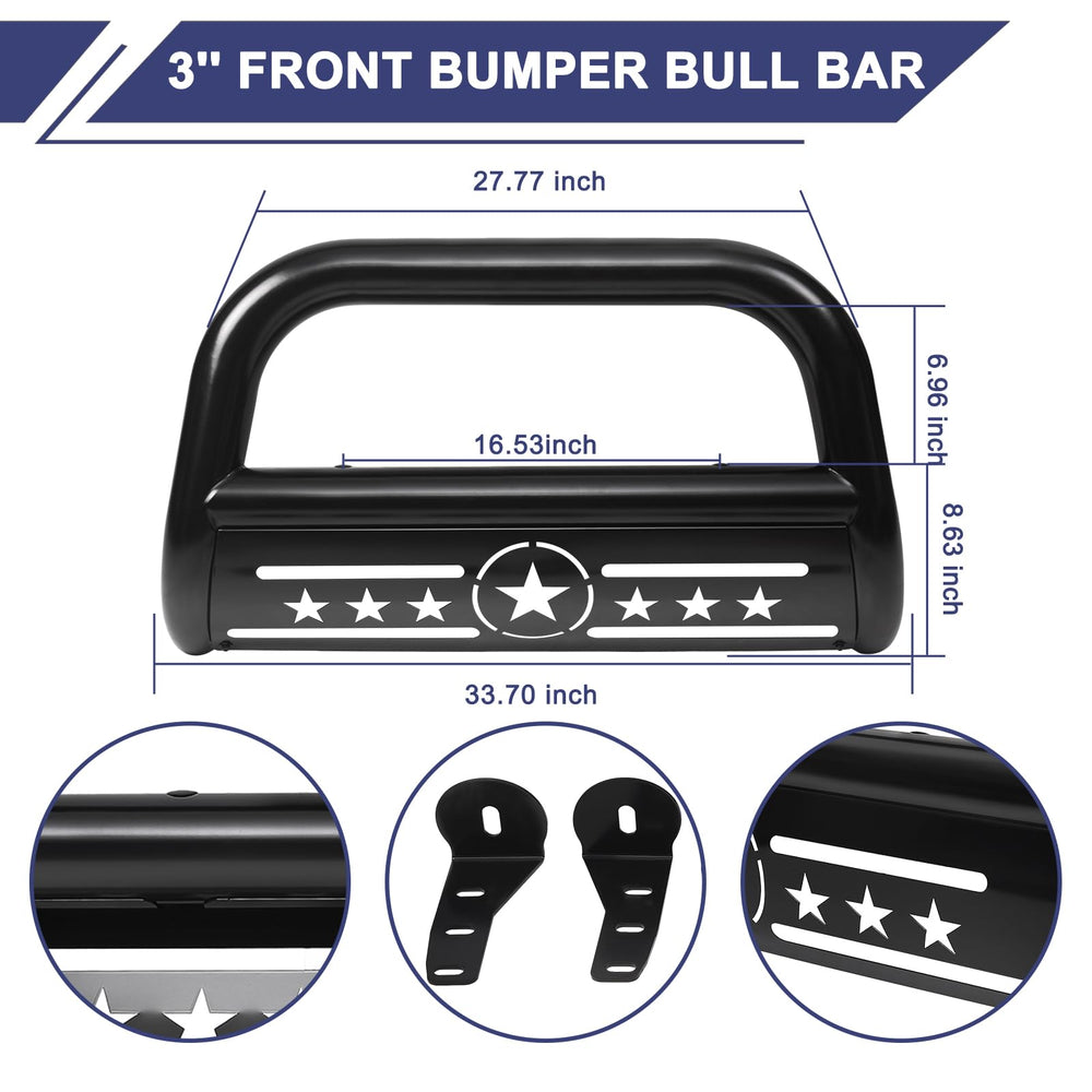 AISHAN Bull Bar built from durable steel with seamless welds for lasting strength