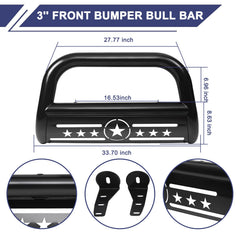 AISHAN Bull Bar built from durable steel with seamless welds for lasting strength