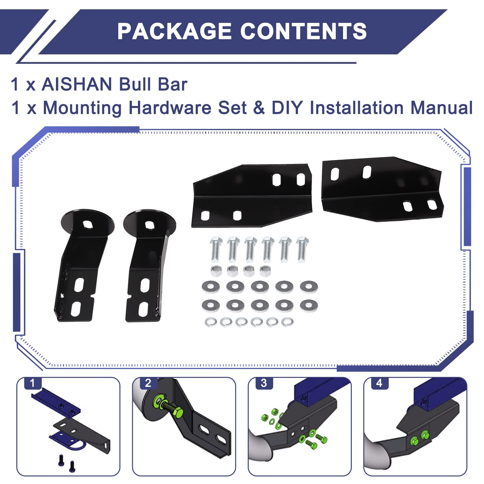 AISHAN pre-drilled mounting holes enable quick, secure fit for easy setup.