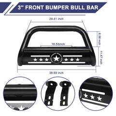 AISHAN bull bar features seamless welding for strength and reliability on tough terrain.