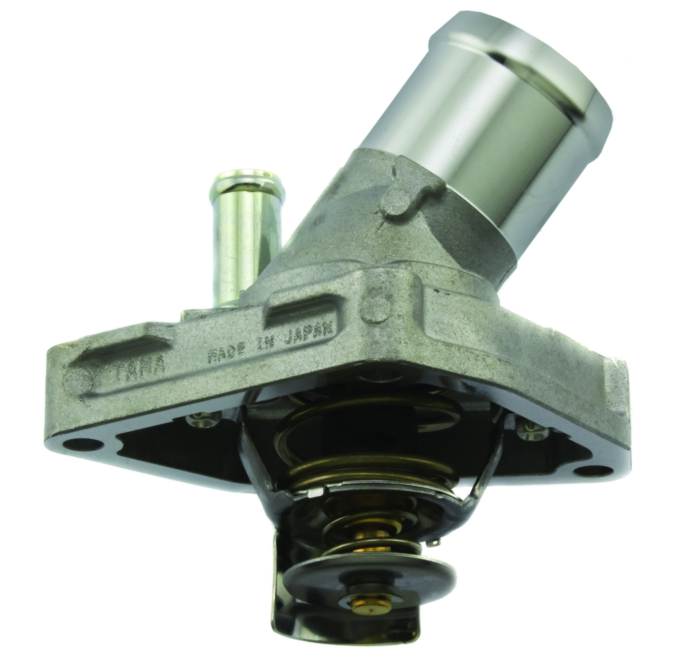 AISIN THN-007 engine coolant thermostat with housing for reliable cooling in compatible Infiniti and Nissan models.